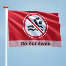 Waarschuwingsvlag Do not swim