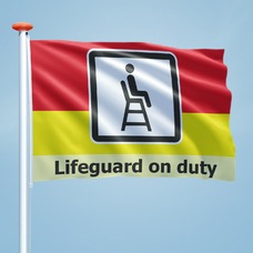 Waarschuwingsvlag Lifeguard on duty