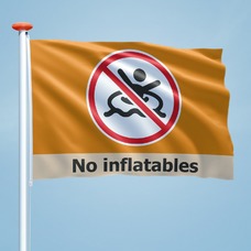 Waarschuwingsvlag No inflatables