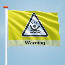 Waarschuwingsvlag Warning geel