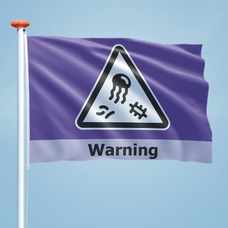 Waarschuwingsvlag Warning paars