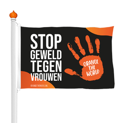 Orange the World vlag - zwart