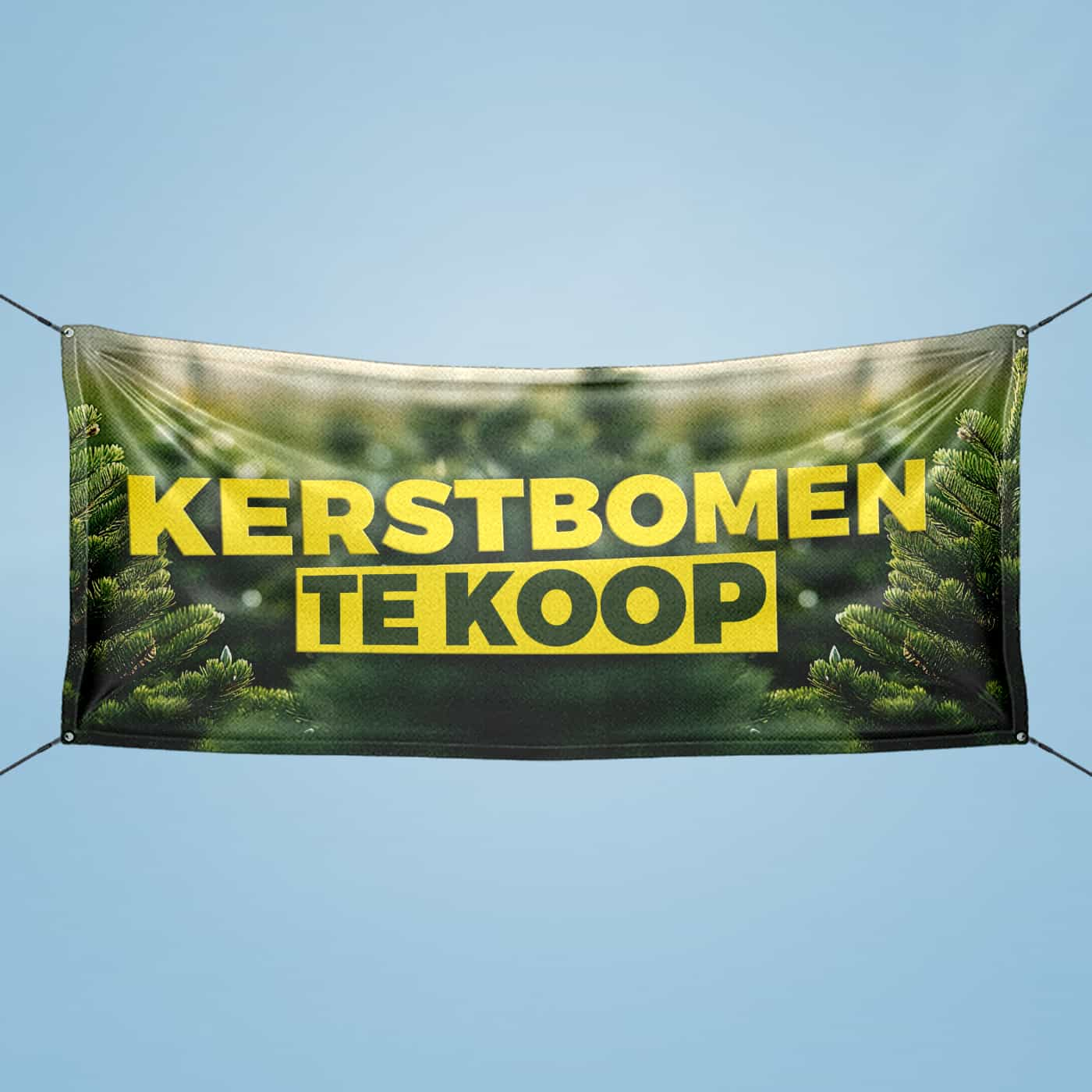 Kerstbomen te koop spandoek