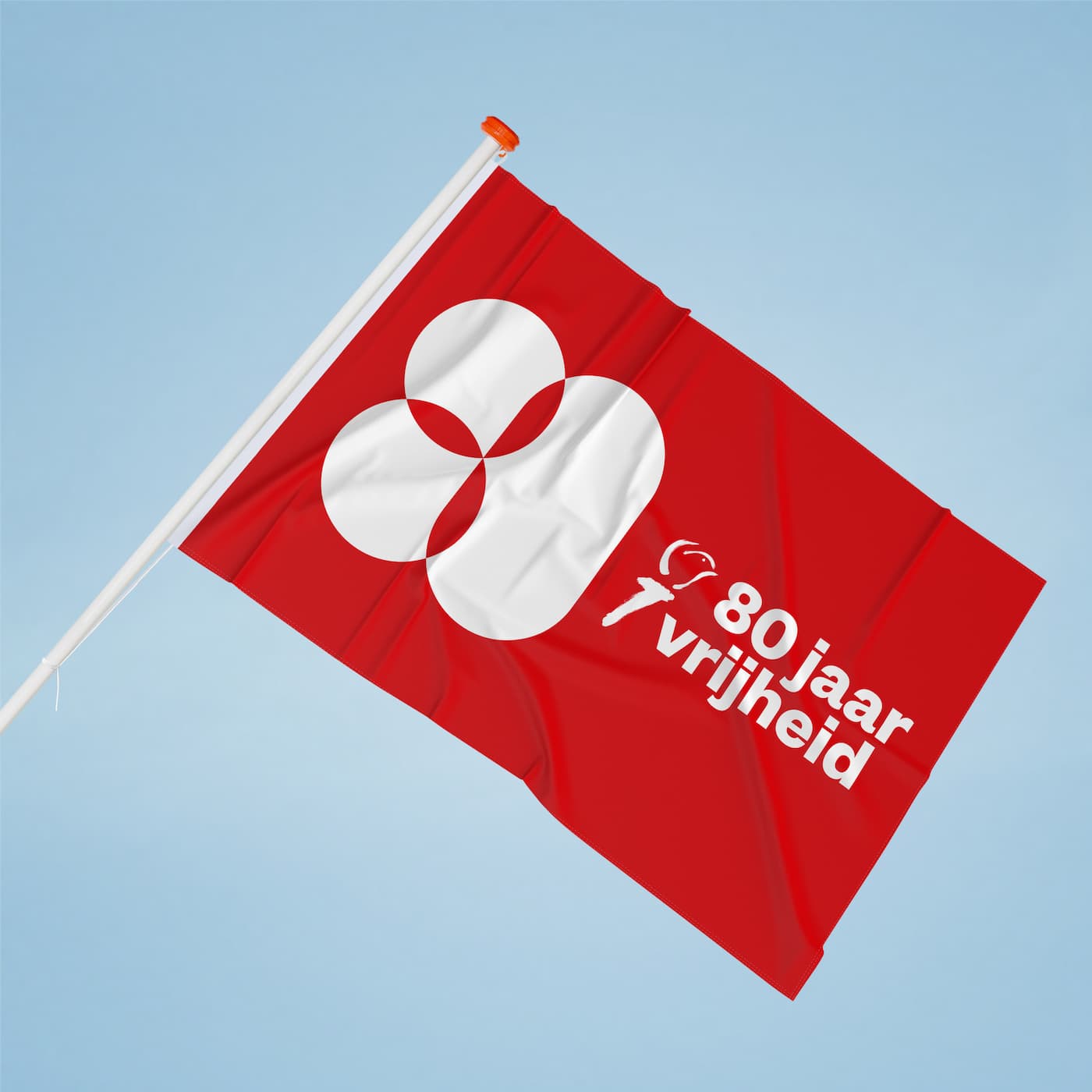 Vrijheidsvlag 80 jaar rood