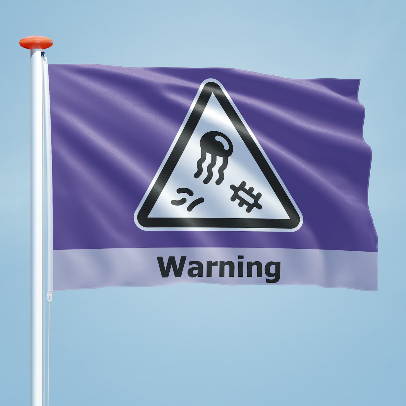 Vlag Warning paars