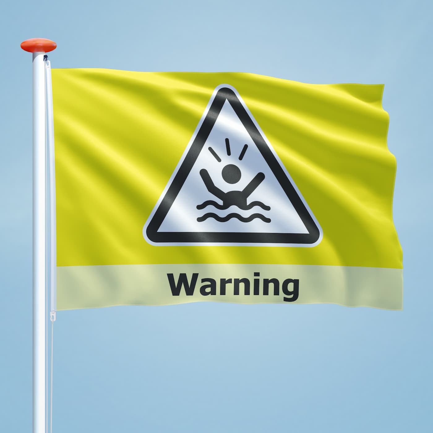 Vlag Warning geel